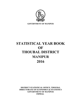 Statistical Year Book of Thoubal District 2016