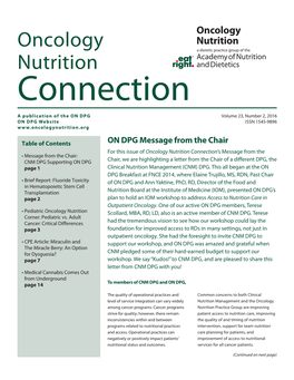 Oncology Nutrition Connection