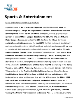 Sports & Entertainment