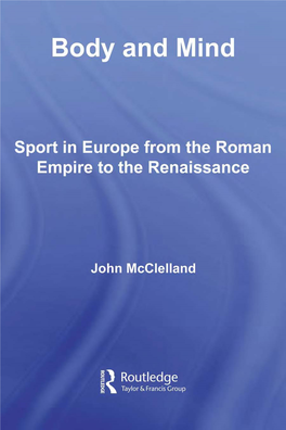 Sport in Europe from the Roman Empire to the Renaissance