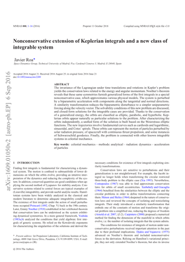 Nonconservative Extension of Keplerian Integrals and a New Class