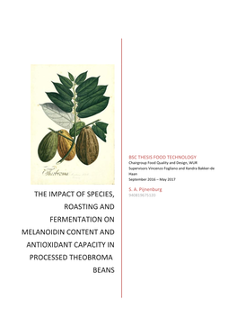 The Impact of Species, Roasting and Fermentation on Melanoidin Content