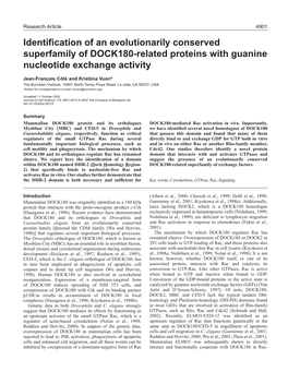 A Novel Family of DOCK180-Related Proteins 4903