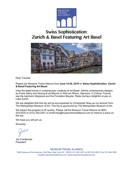 Swiss Sophistication: Zurich & Basel Featuring Art Basel
