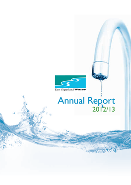 Annual Report 2012/13 at a Glance East Gippsland Water’S Region
