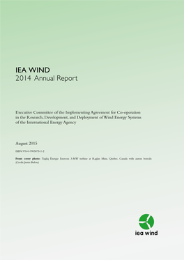 IEA WIND 2014 Annual Report