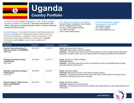 Uganda Country Portfolio