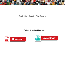 Definition Penalty Try Rugby