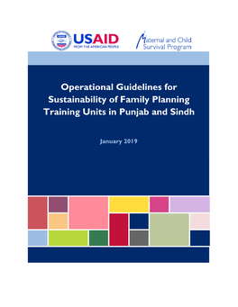 Operational Guidelines for Sustainability of Family Planning Training Units in Punjab and Sindh