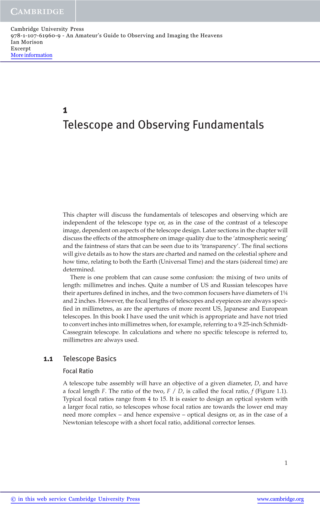 Telescope and Observing Fundamentals