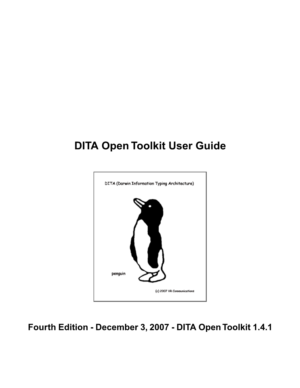 DITA Open Toolkit User Guide
