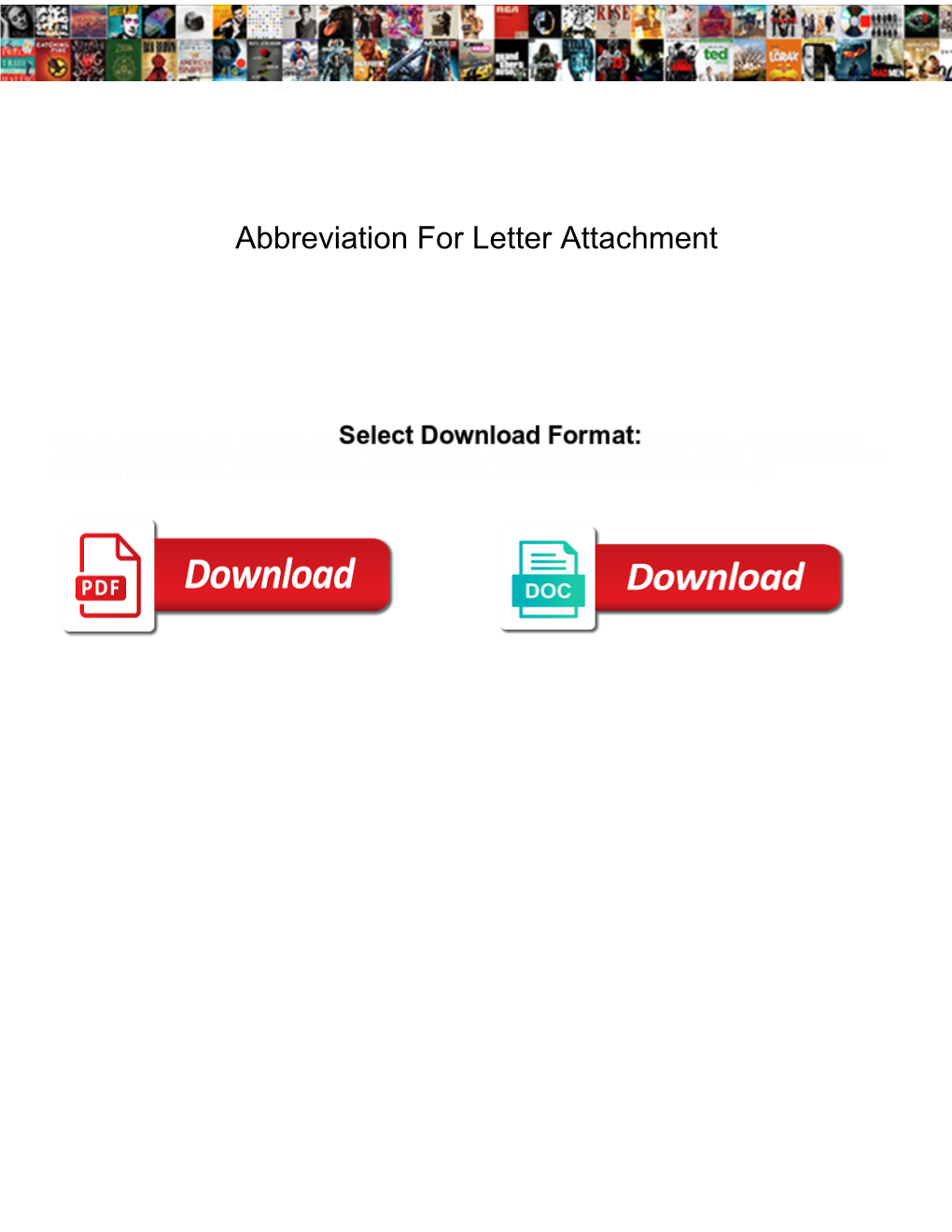 Abbreviation for Letter Attachment