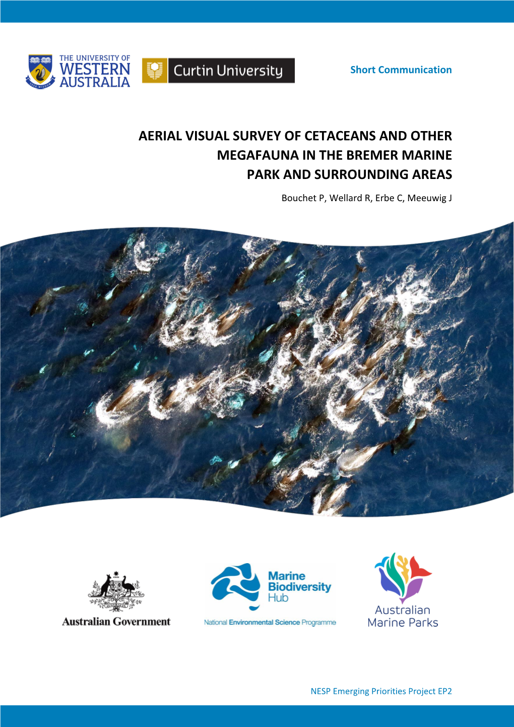 Bouchet Et Al Aerial Visual Survey of Cetaceans Megafauna