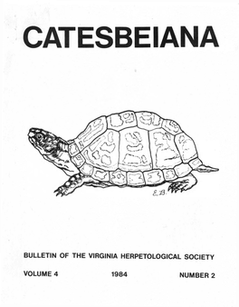 Bulletin of the Virginia Herpetological Society