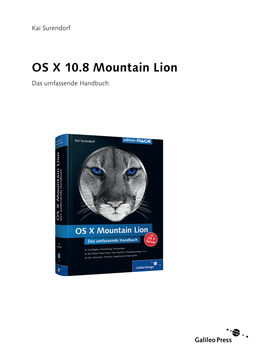 OS X 10.8 Mountain Lion Das Umfassende Handbuch Inhalt