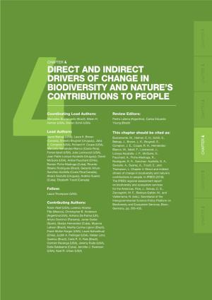Direct and Indirect Drivers of Change in Biodiversity and Nature’S Contributions to People 1