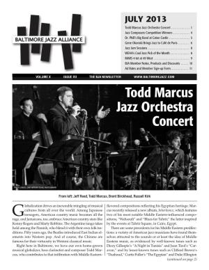 Todd Marcus Jazz Orchestra Concert