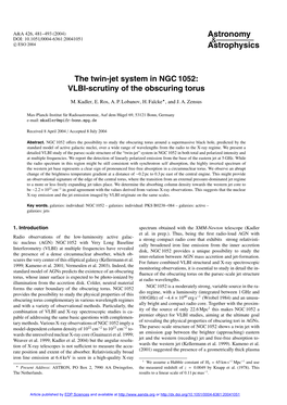 The Twin-Jet System in NGC 1052: VLBI-Scrutiny of the Obscuring Torus