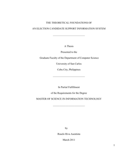 A Thesis Presented