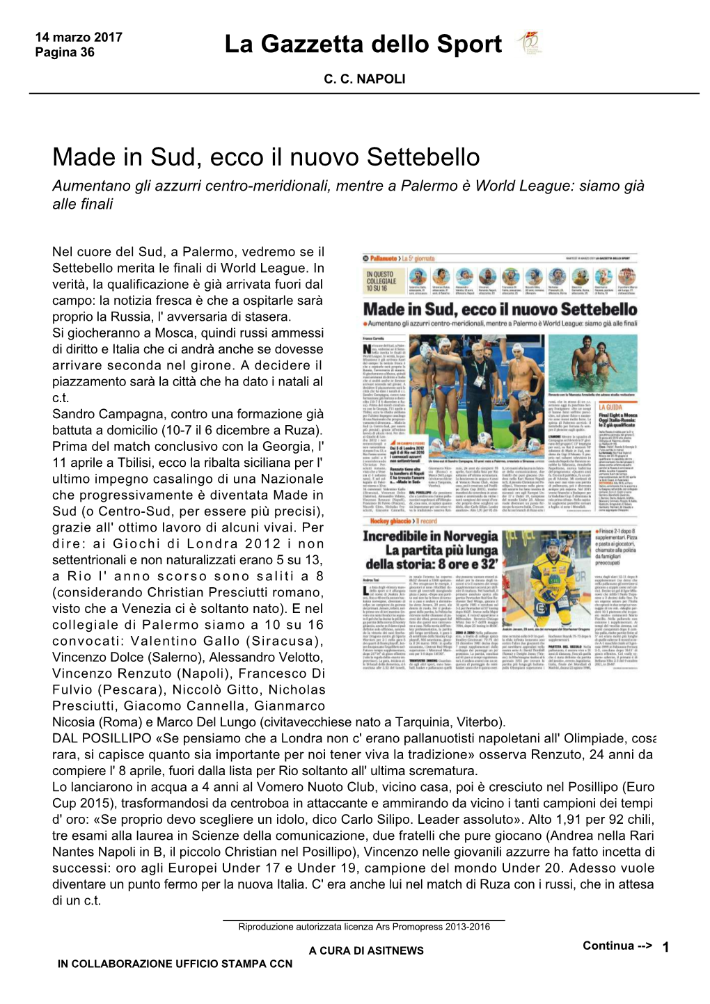 Made in Sud, Ecco Il Nuovo Settebello La Gazzetta Dello Sport