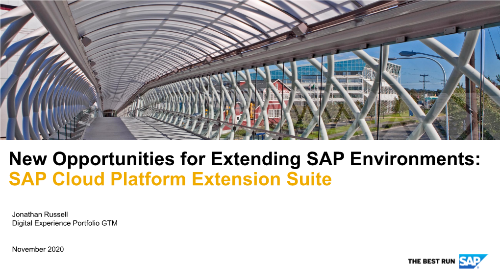 SAP Cloud Platform Extension Suite