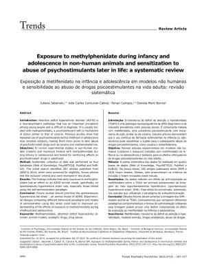 Exposure to Methylphenidate During Infancy and Adolescence in Non-Human Animals and Sensitization to Abuse of Psychostimulants Later in Life: a Systematic Review