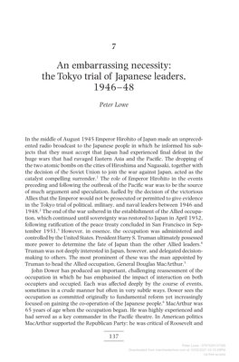 The Tokyo Trial of Japanese Leaders, 1946–48