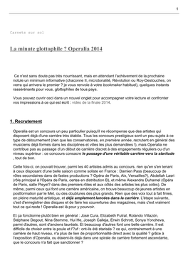 La Minute Glottophile Â•ﬂ Operalia 2014