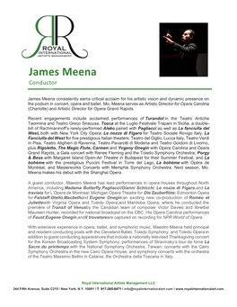 James Meena Conductor