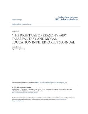 “The Right Use of Reason”: Fairy Tales, Fantasy, and Moral Education in Peter Parley's Annual