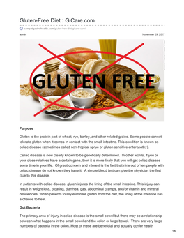 Gluten-Free Diet : Gicare.Com