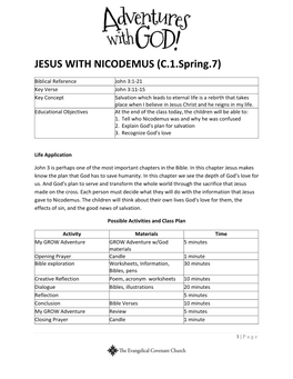 JESUS with NICODEMUS (C.1.Spring.7)