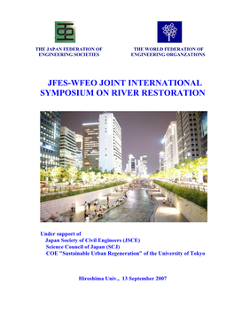 Jfes-Wfeo Joint International Symposium on River Restoration