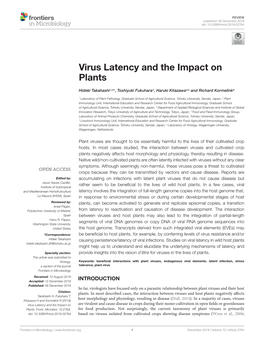 Virus Latency and the Impact on Plants