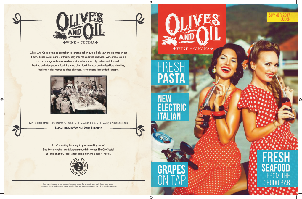 Olives and Oil Menu-Lunch Summer Printspreads.Indd