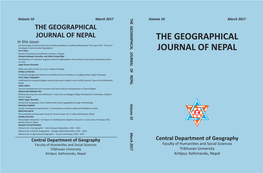 The Geographical Journal of Nepal