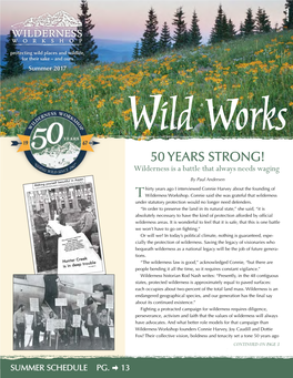 50 YEARS STRONG! Wilderness Is a Battle That Always Needs Waging by Paul Andersen