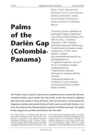 Palms of the Darién Gap (Colombia- Panama)