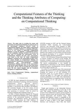 On Computational Thinking