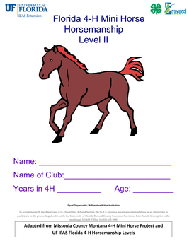 Florida 4-H Mini Horse Horsemanship Level II