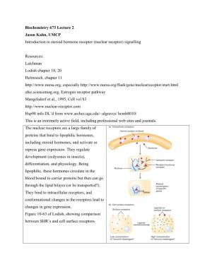 (Nuclear Receptor) Signalling Resources