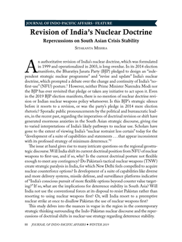 Revision of India's Nuclear Doctrine