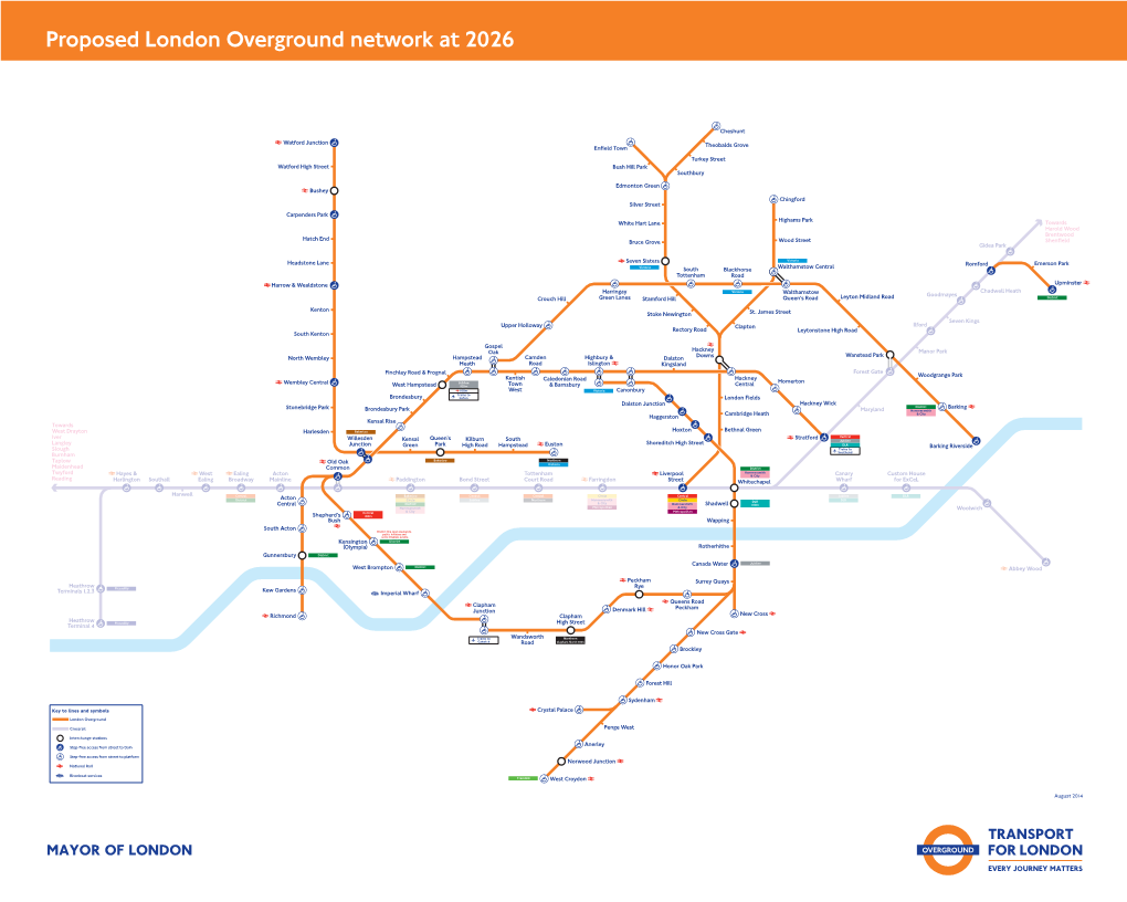 Proposed London Overground Network at 2026