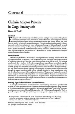 Clathrin Adaptor Proteins in Cargo Endocytosis Linton M