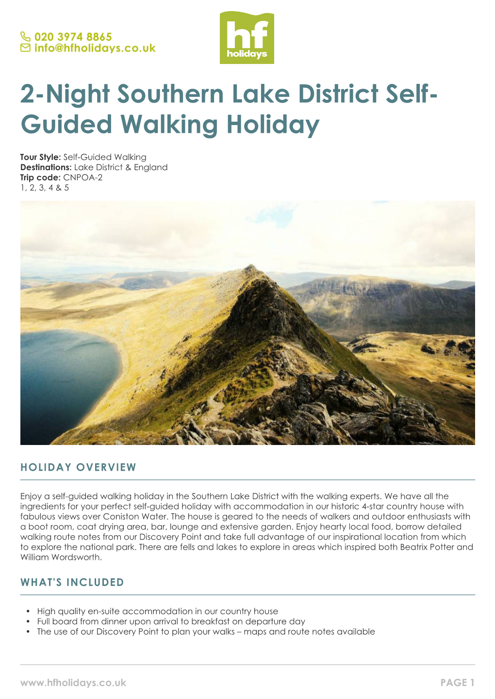 Guided Walking Holiday