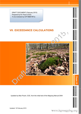 Vii. Exceedance Calculations