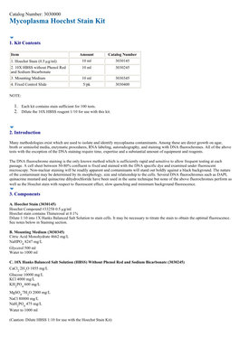 Mycoplasma Hoechst Stain Kit