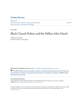 Black Church Politics and the Million Man March William E