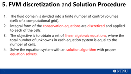 5. FVM Discretization and Solution Procedure
