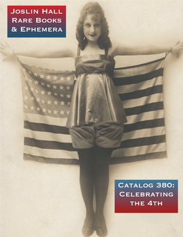 Joslin Hall Rare Books & Ephemera Catalog 380: Celebrating The
